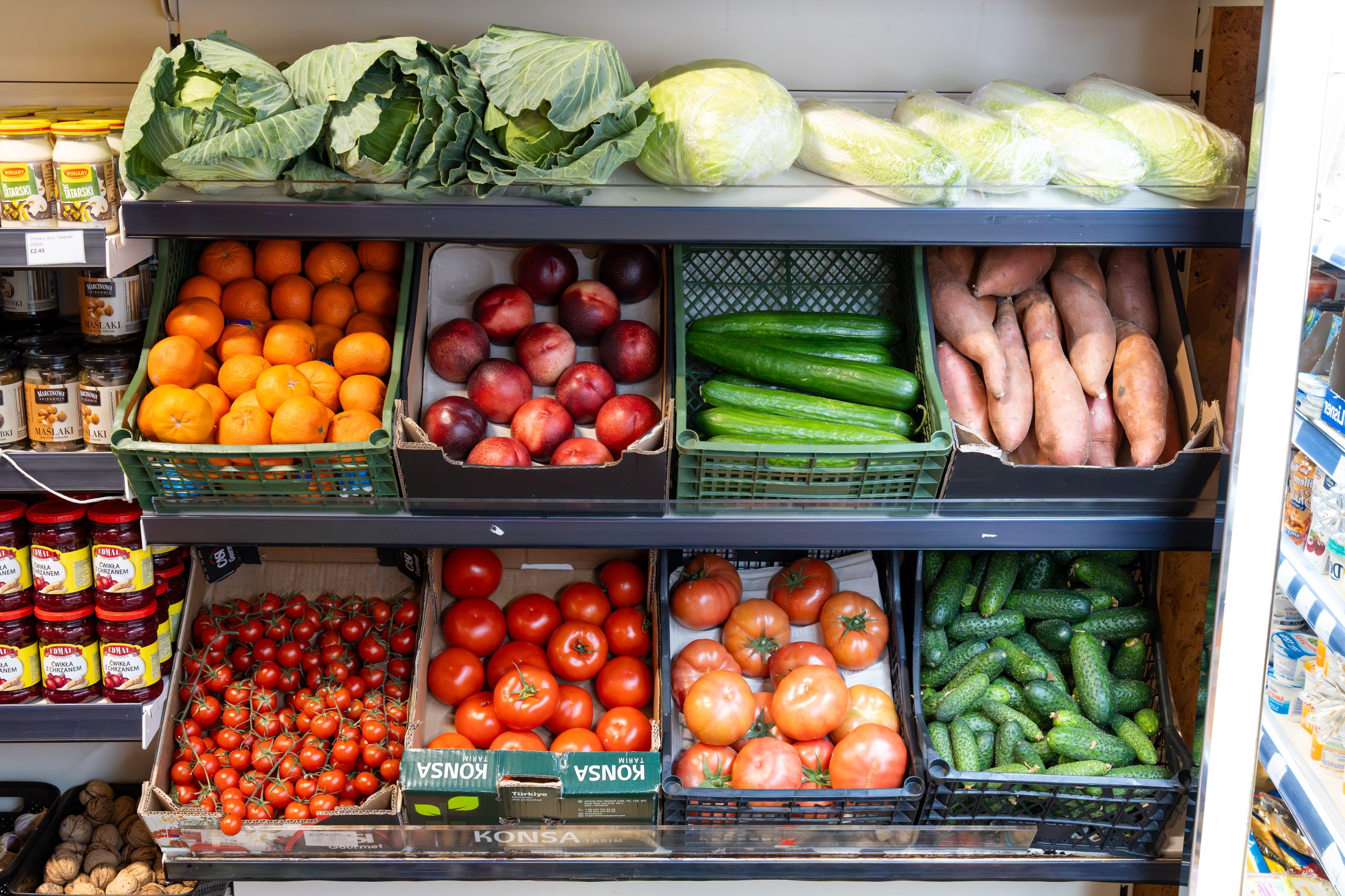 Fresh produce display