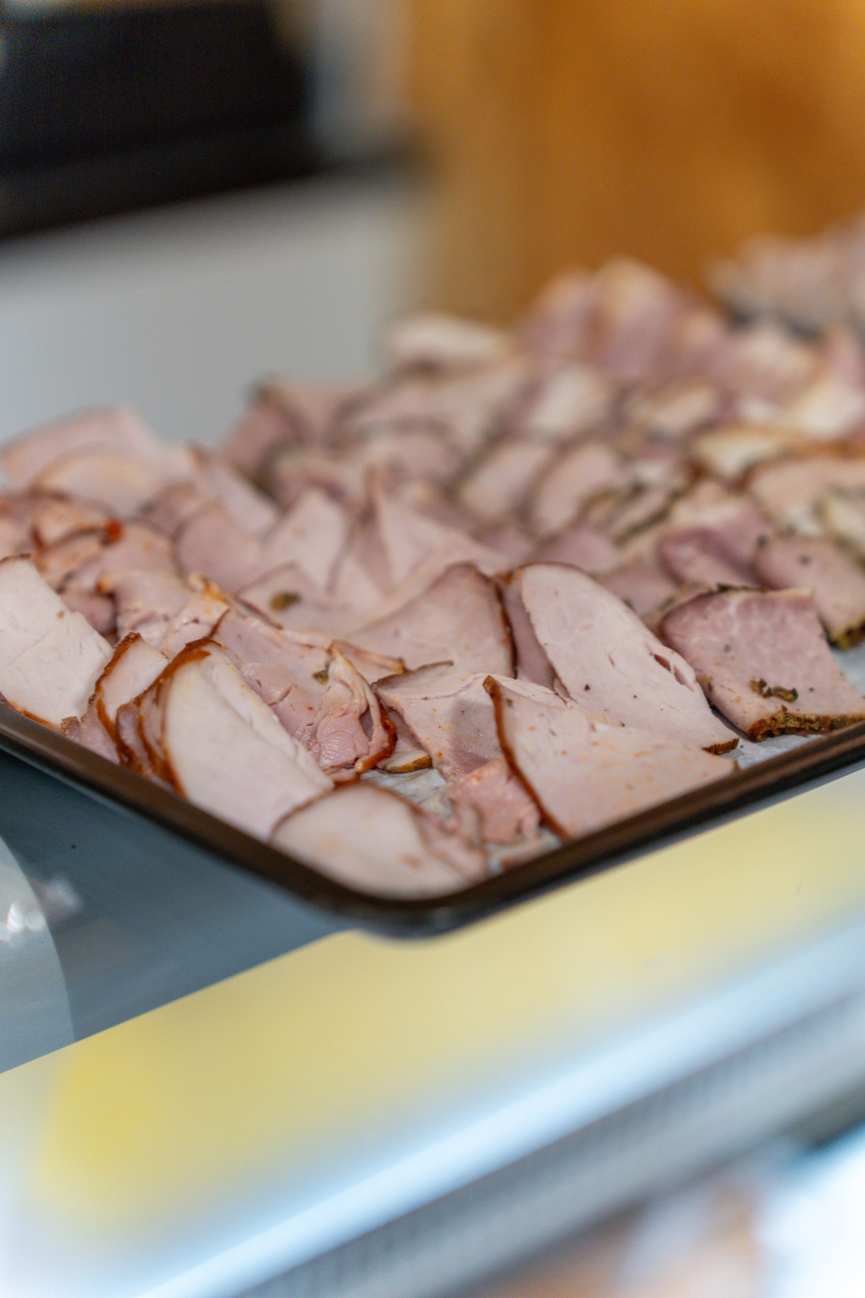 Sliced meats at the deli counter