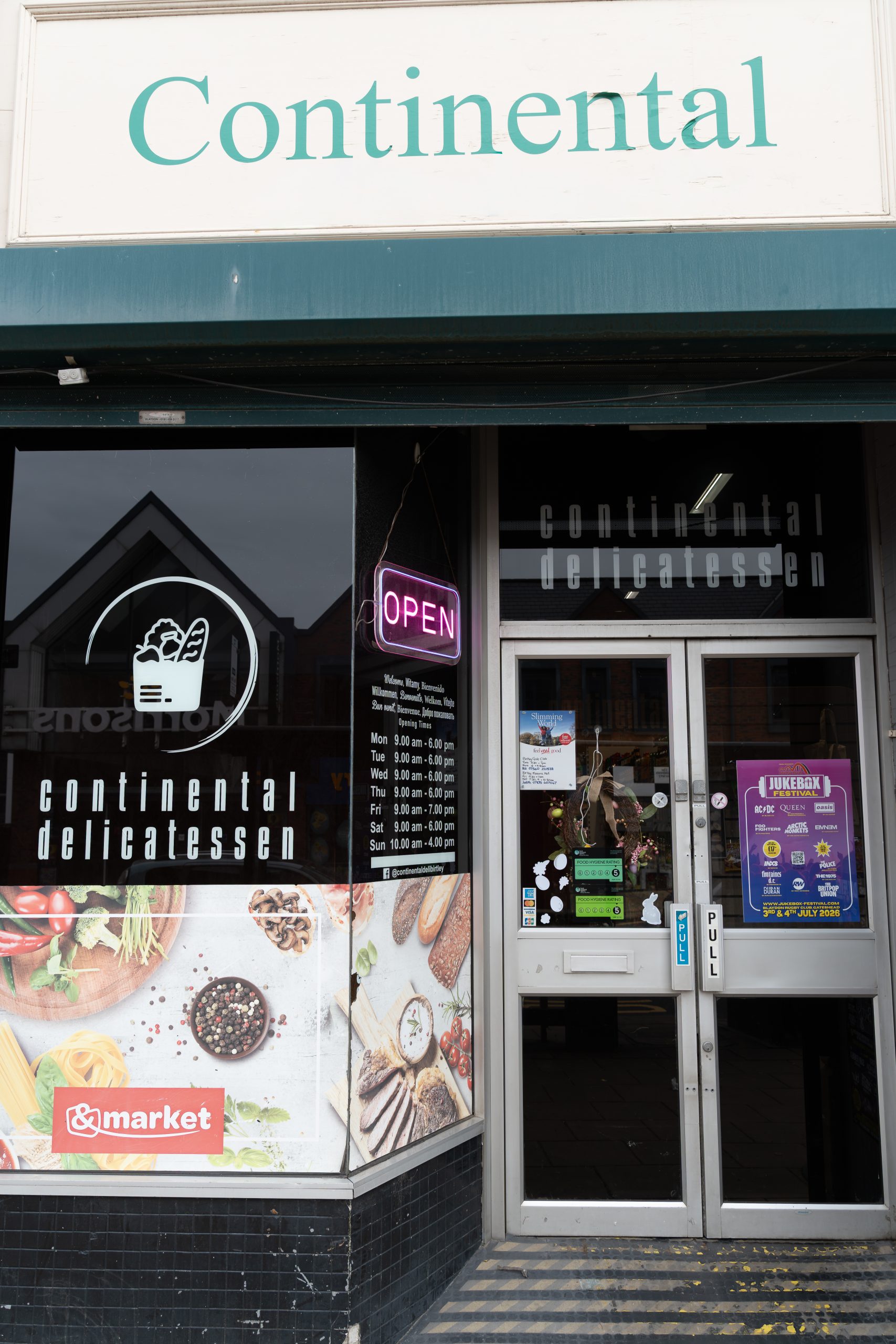 Continental Delicatessen Birtley storefront