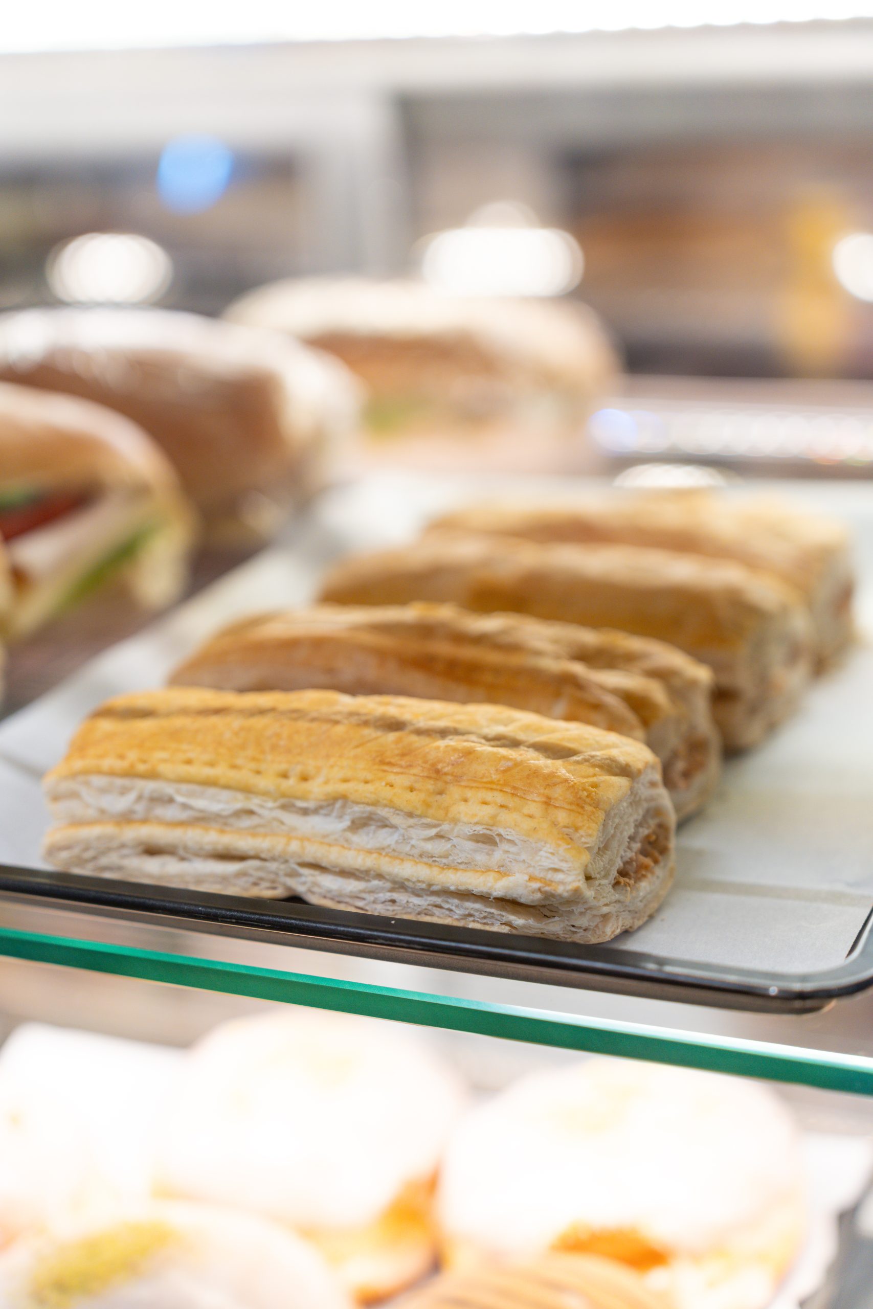 Sausage roll cut open